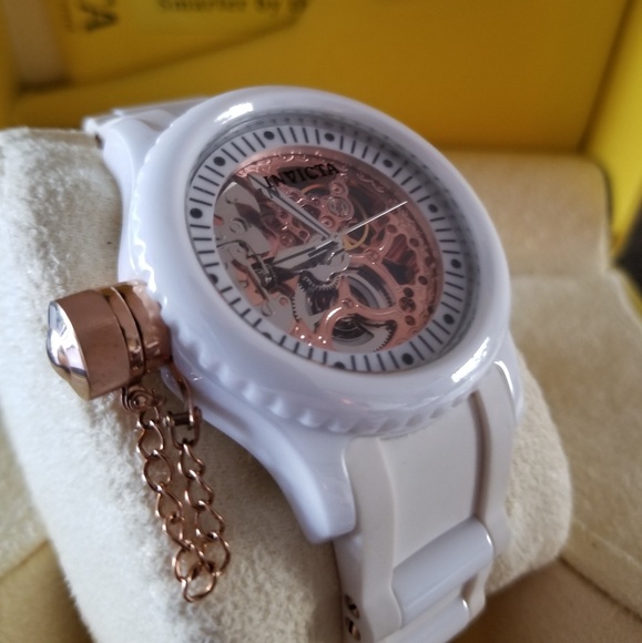 Invicta 1827 ceramic & rose gold mechanical watch - Picture 2 of 8